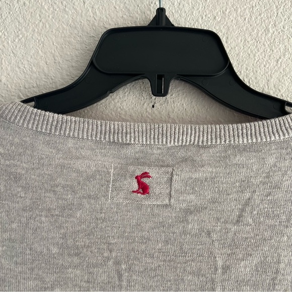 Joules Knitwear Grey Floral Miranda Sweatshirt Size 14 Preppy - Picture 4 of 7